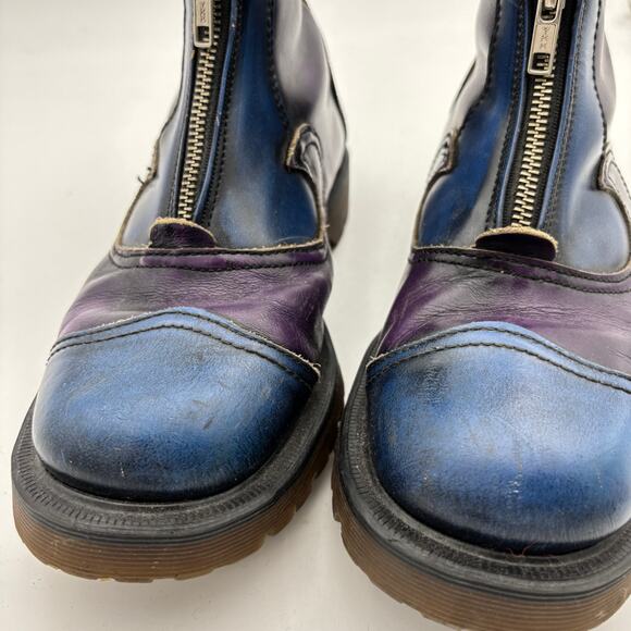 VTG John Fluevog x Dr. Doc Martens Colorblock Boots Men's 8 Made in England Rare - Picture 13 of 14